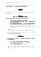 model article of association.docx
